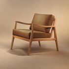 Poltrona Madeira Maciça Giulia Luxo Caramelo