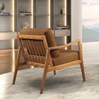 Poltrona Madeira Maciça Giulia Luxo Caramelo