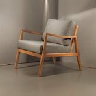 Poltrona Madeira Maciça Giulia Luxo Cinza