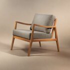 Poltrona Madeira Maciça Giulia Luxo Cinza