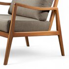 Poltrona Madeira Maciça Giulia Luxo Cinza