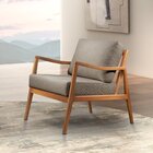 Poltrona Madeira Maciça Giulia Luxo Cinza