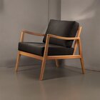 Poltrona Madeira Maciça Giulia Luxo Preto