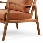 Poltrona Madeira Maciça Giulia Luxo Terracota