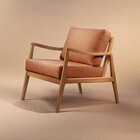 Poltrona Madeira Maciça Giulia Luxo Terracota