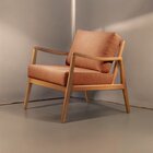 Poltrona Madeira Maciça Giulia Luxo Terracota