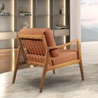 Poltrona Madeira Maciça Giulia Luxo Terracota