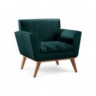 Poltrona Madeira Maciça Lyz Luxo Azul