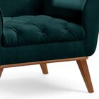 Poltrona Madeira Maciça Lyz Luxo Azul