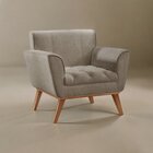 Poltrona Madeira Maciça Lyz Luxo Cappuccino