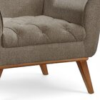 Poltrona Madeira Maciça Lyz Luxo Cappuccino