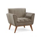 Poltrona Madeira Maciça Lyz Luxo Cappuccino