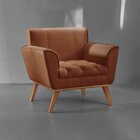 Poltrona Madeira Maciça Lyz Luxo Caramelo