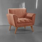 Poltrona Madeira Maciça Lyz Luxo Terracota