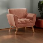 Poltrona Madeira Maciça Lyz Luxo Terracota