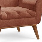 Poltrona Madeira Maciça Lyz Luxo Terracota