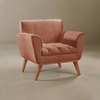 Poltrona Madeira Maciça Lyz Luxo Terracota