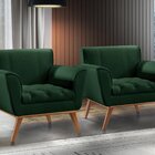 Poltrona Madeira Maciça Lyz Luxo Verde