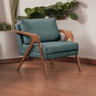 Poltrona Madeira Maciça Mona Luxo Azul