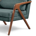 Poltrona Madeira Maciça Mona Luxo Azul