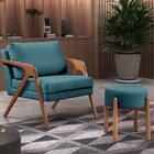 Poltrona Madeira Maciça Mona Luxo Azul