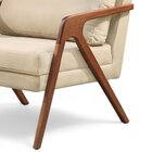 Poltrona Madeira Maciça Mona Luxo Bege Claro