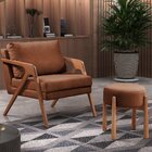 Poltrona Madeira Maciça Mona Luxo Caramelo