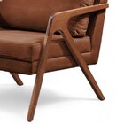 Poltrona Madeira Maciça Mona Luxo Caramelo