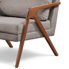 Poltrona Madeira Maciça Mona Luxo Cinza