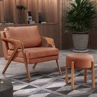 Poltrona Madeira Maciça Mona Luxo Terracota