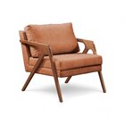 Poltrona Madeira Maciça Mona Luxo Terracota