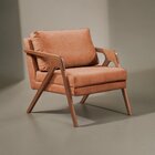 Poltrona Madeira Maciça Mona Luxo Terracota