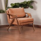 Poltrona Madeira Maciça Mona Luxo Terracota