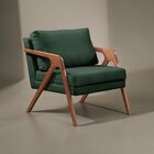 Poltrona Madeira Maciça Mona Luxo Verde