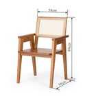 Poltrona Madeira Maciça Palha Natural Paglia Artemobili Mel