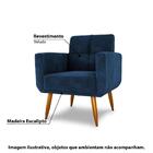 Poltrona Madri Com Tecido Veludo - Azul