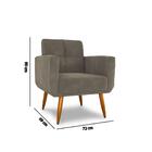 Poltrona Madri Com Tecido Veludo - Cappuccino