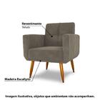 Poltrona Madri Com Tecido Veludo - Cappuccino