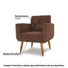 Poltrona Madri Com Tecido Veludo - Ferrugem