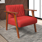 Poltrona Madri Sala Recepcao Revestimento Em Courino Sintetic