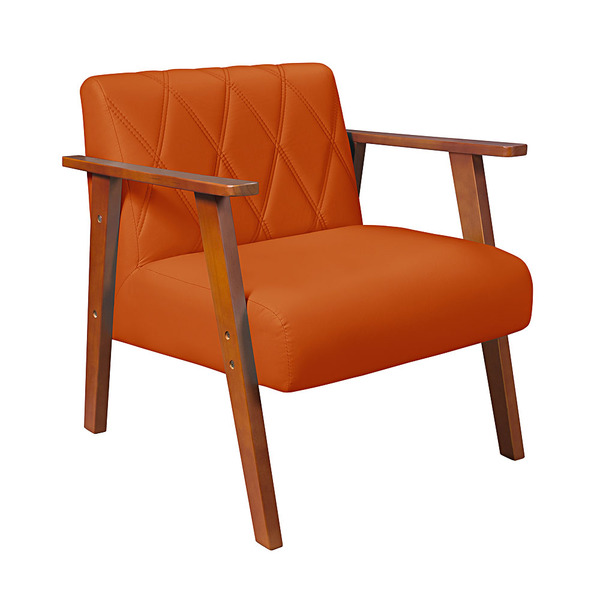 Poltrona Madri Sala Recepcao Revestimento Em Courino Sintetic