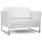 Poltrona Maia 106cm C12 Corino Branco - Domi