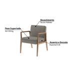 Poltrona Maite Cinza E Nogueira