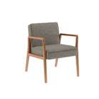 Poltrona Maite Cinza E Nogueira