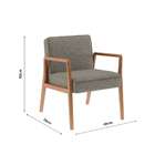 Poltrona Maite Cinza E Nogueira