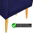 Poltrona Maitê Suede Azul Marinho