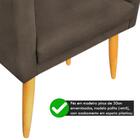 Poltrona Maitê Suede Marrom