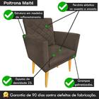 Poltrona Maitê Suede Marrom