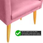 Poltrona Maitê Suede Rosa
