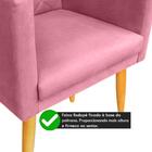 Poltrona Maitê Suede Rosa